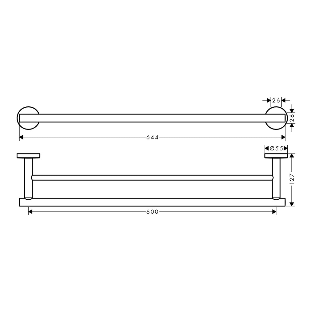Hansgrohe Logis Universal 3-in-1 Bathroom Accessory Set in Chrome (41727000)