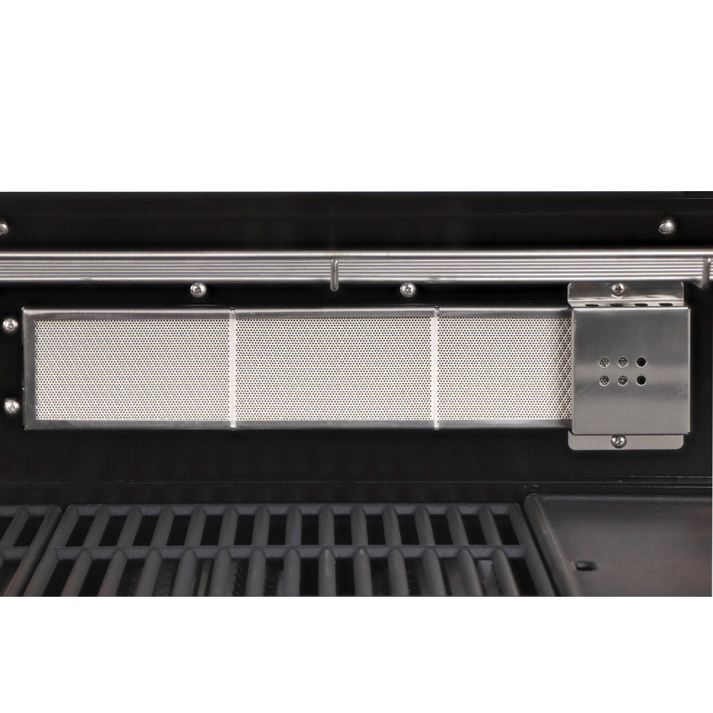 Smart 6 Burner Built-In Gas BBQ With Rotisserie & Rear Infrared Burner In Black (601WB-BLK)
