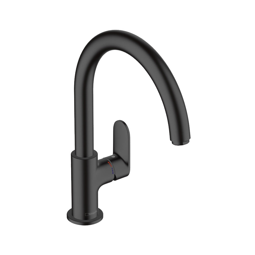 Hansgrohe Vernis Blend Single Lever Kitchen Mixer Tap in Matt Black (71870673)