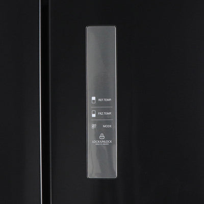 Husky 545L French 4 Door Fridge & Freezer In Black Stainless Steel Refrigerator (HUS-545FDBIX)