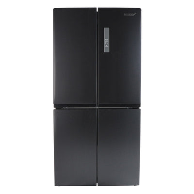 Husky 545L French 4 Door Fridge & Freezer In Black Stainless Steel Refrigerator (HUS-545FDBIX)