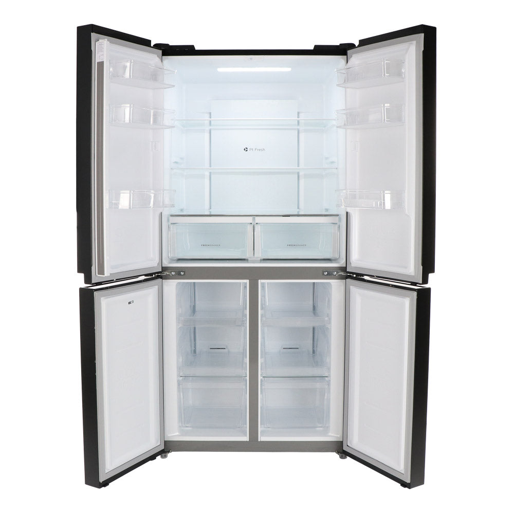 Husky 545L French 4 Door Fridge & Freezer In Black Stainless Steel Refrigerator (HUS-545FDBIX)