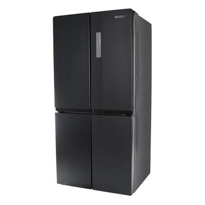 Husky 545L French 4 Door Fridge & Freezer In Black Stainless Steel Refrigerator (HUS-545FDBIX)