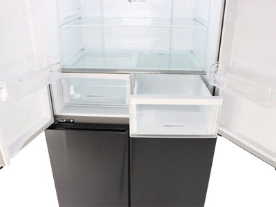 Husky 545L French 4 Door Fridge & Freezer In Black Stainless Steel Refrigerator (HUS-545FDBIX)