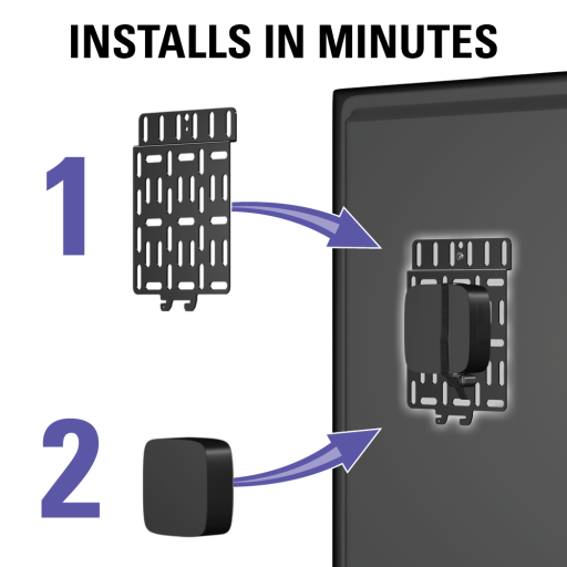 Sanus Streaming Device Panel in Black SASP1-B2