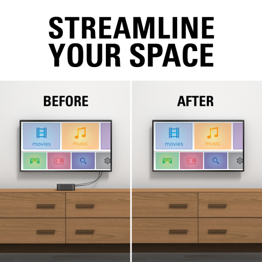 Sanus Streaming Device Panel in Black SASP1-B2