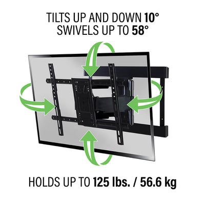 Sanus Super Slim Full-Motion TV Mount for 40"-90" VLFS820-B2