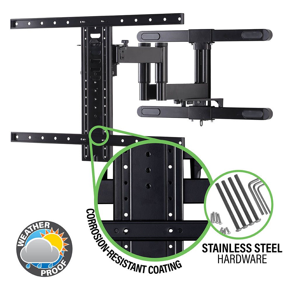 Sanus Large Outdoor Premium Full Motion Tc Wall Mount For TVS 40"-85" VODLF125-B2