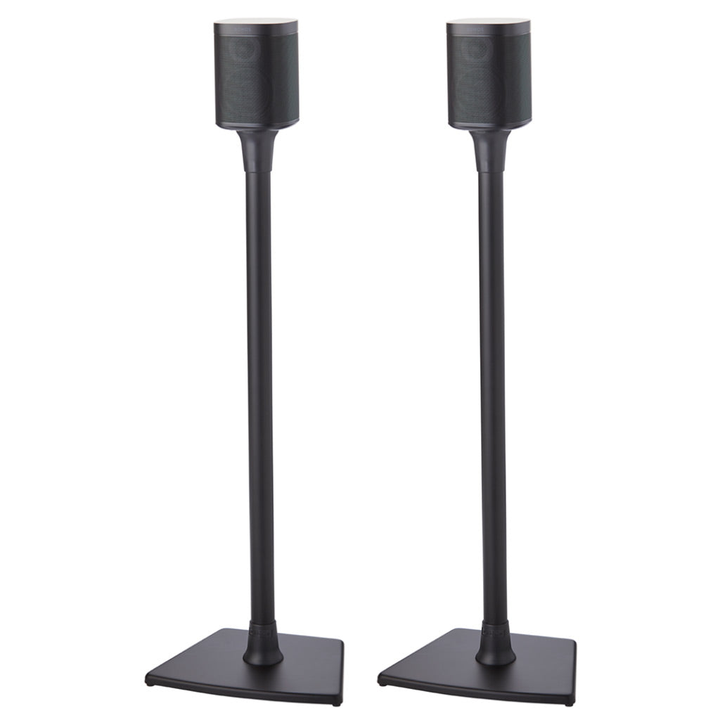 Pair Of Sanus Speaker Stands For Sonos One, SL, Play:1 & Play:3 in Black (WSS22-B2)