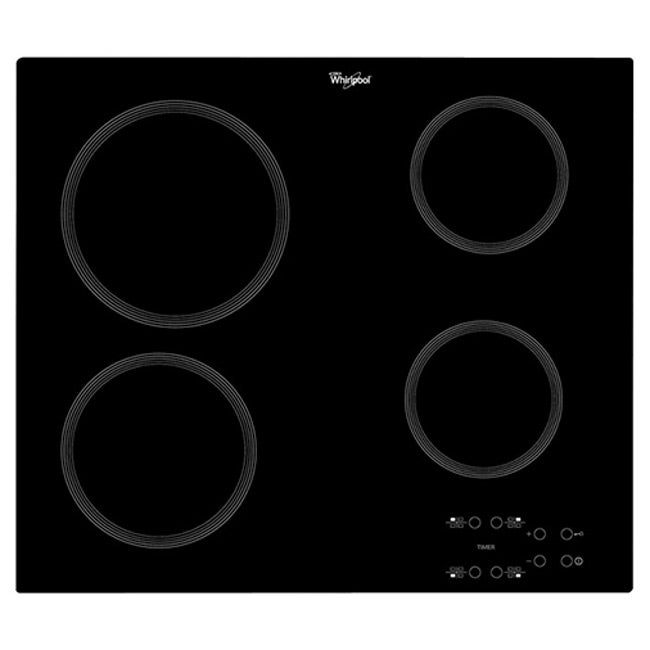 Whirlpool 60cm 4 Zone Radiant Electric Ceramic Cooktop Hob (AKT809BA)