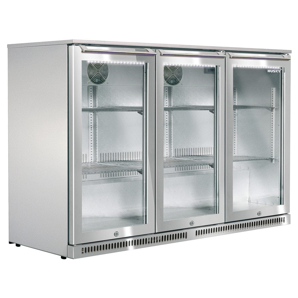 Husky 307L Triple Door Alfresco Drinks Chiller With Anti-Condensation Doors In S/Steel (ALF-C3-840) - Factory Seconds