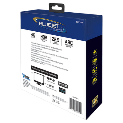 Bluejet 4K Ultra HD 22.5GBPS HDMI Cable - 25 Ft Length (BJVP1004)