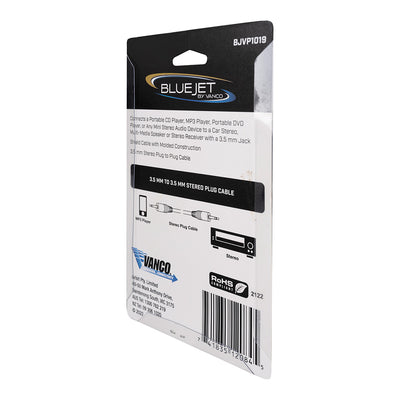 Bluejet 3.5mm AUX Stereo Plug Cable - 1.5m Length (BJVP1019)