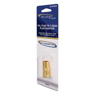 Bluejet PAL Plug to F-Coax Male Plug Adapter (BJVP1023)