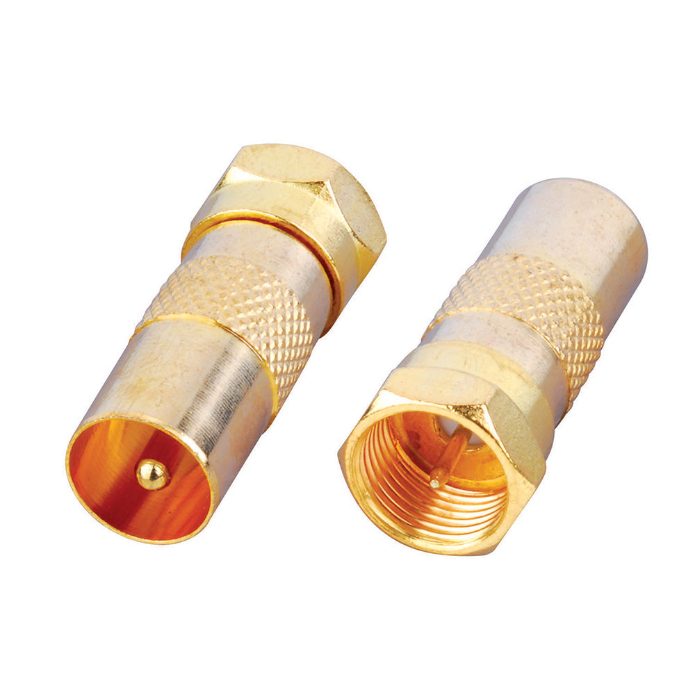 Bluejet PAL Plug to F-Coax Male Plug Adapter (BJVP1023)