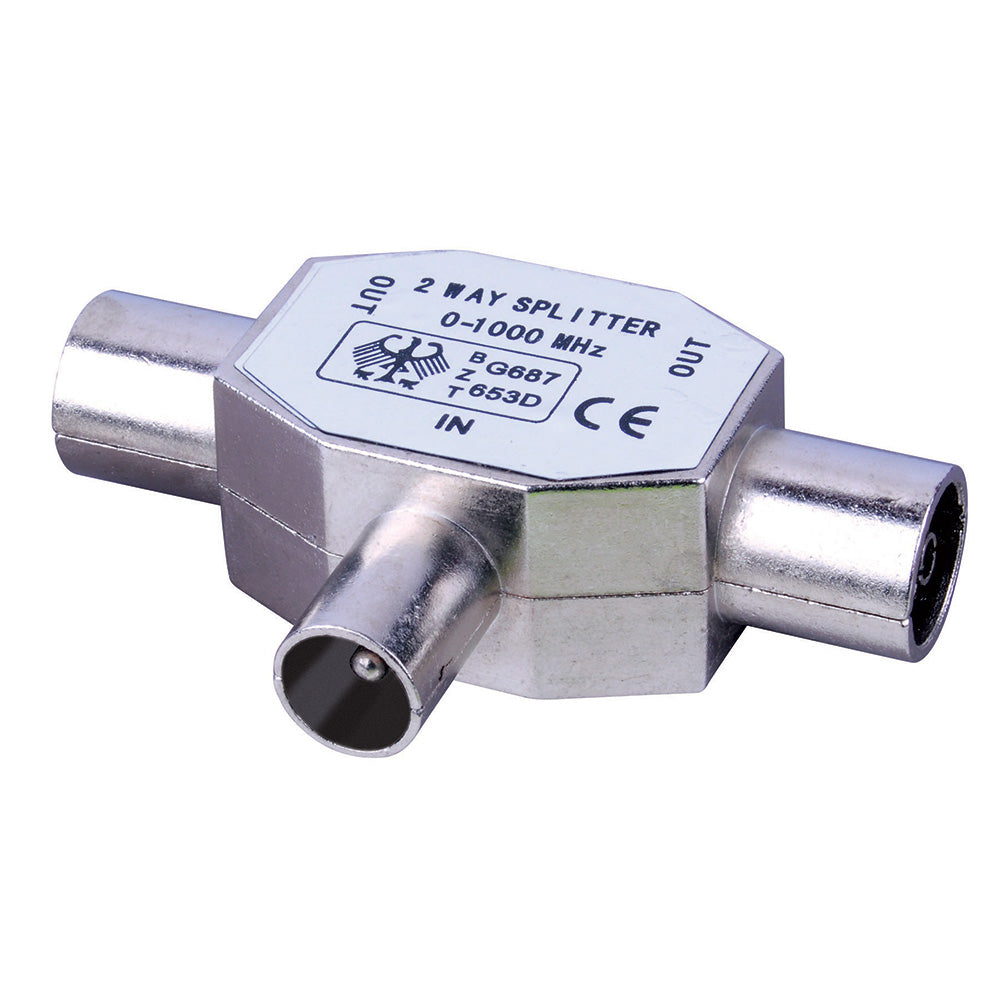 Bluejet 1GHZ PAL 2-Way Splitter (BJVP1027)