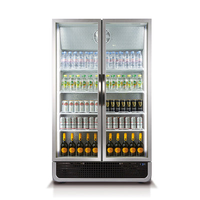 Husky 975L Double Glass Door Commercial Fridge in Black (C10PRO-H-BKAUHU)
