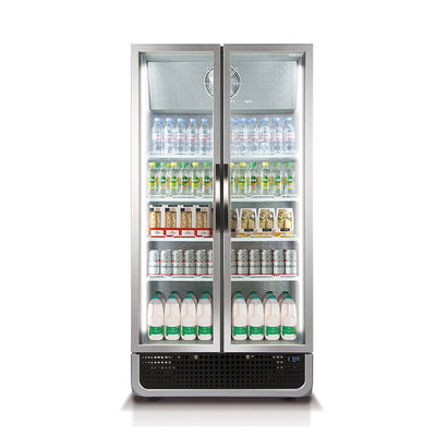 Husky 795L Double Glass Door Commercial Fridge in Black (C8PRO-H-BK-AUHU)