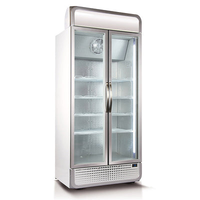 Husky 795L Double Glass Door Commercial Fridge in White (C8PRO-H-WH-AU)