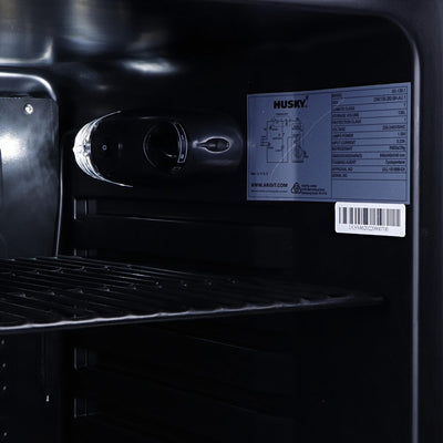 Husky 130L Single Glass Door Under Counter Bar Fridge In Black (CKK130-292-BKAU.1)