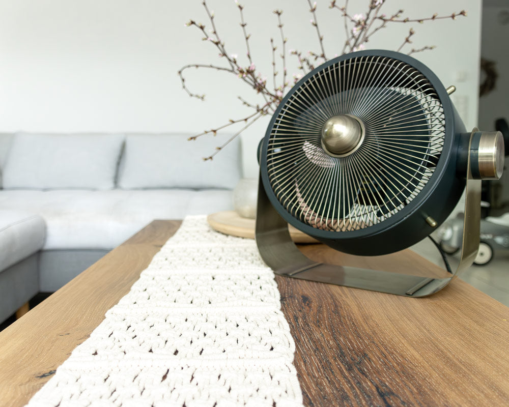 Stylies 30cm Castor Metal Floor Fan in Anthracite-Colour (COP001103) – Arisit