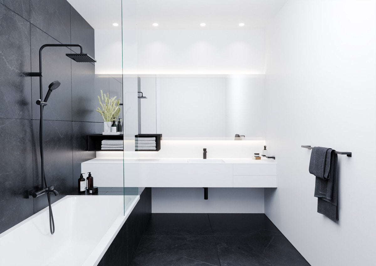 Hansgrohe AddStoris Single Bath Towel Rail Matt Black (41747670)