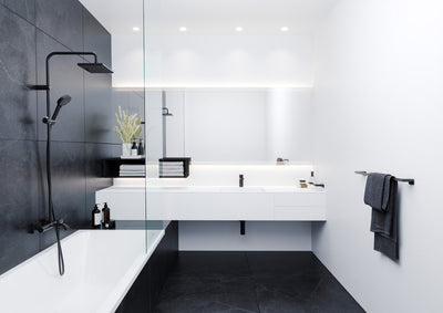 Hansgrohe AddStoris Single Bath Towel Rail Matt Black (41747670)