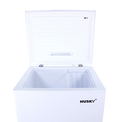 Husky 142L Solid Door Hybrid Chest Fridge/Freezer in White (HUS-142CHE.1)