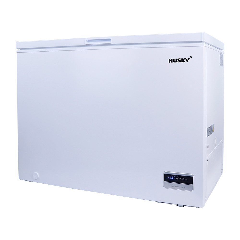 Husky 295L Solid Door Hybrid Chest Fridge or Freezer in White (HUS295CHE.1)