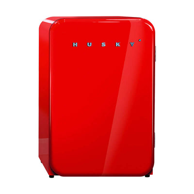 Husky 110L Retro Style Bar Fridge in Red (HUS-RETRO110RED) - Discontinued Model