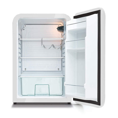 Husky 112L Solid Door Retro Style Bar Fridge in White (HUS-RETRO112WHT.1)