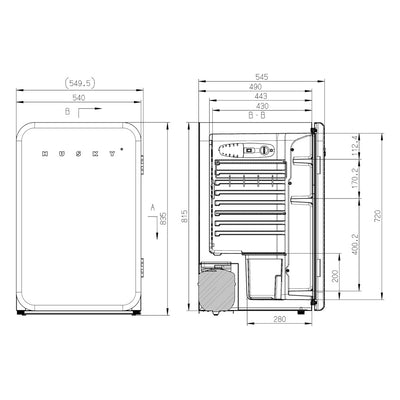 Husky 112L Solid Door Retro Style Bar Fridge in Black (HUS-RETRO112BLK.1)