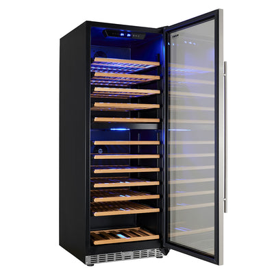 Husky Vino Pro 380L Dual Zone Freestanding Wine Fridge in S/Steel Door Trim (HUS-WC128D-ZY)