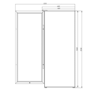 Husky Vino Pro 380L Dual Zone Freestanding Wine Fridge in Black Door Trim (HUS-WC128D-BK-ZY)