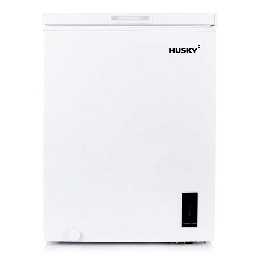 Husky 142L Solid Door Hybrid Chest Fridge/Freezer in White (HUS-142CHE.1)