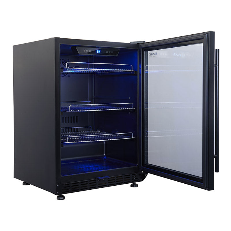 Husky Vino Pro 154L Under Counter Drinks Chiller in Black Door (HUS-DC54-BK-ZY)