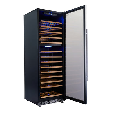 Husky Vino Pro 450L Dual Zone Freestanding Wine Fridge in S/Steel Door Trim (HUS-WC168D-ZY)