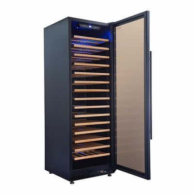Husky Vino Pro 450L Single Zone Freestanding Wine Fridge in Black Door Trim (HUS-WC168S-BKZY)