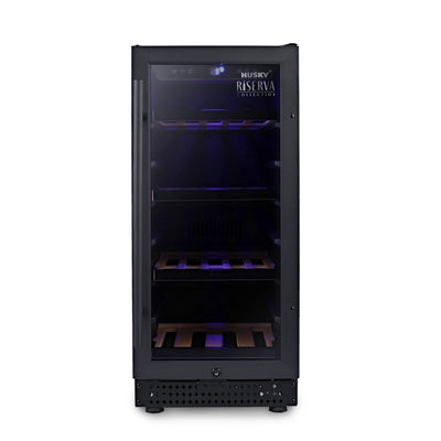 Husky Riserva 80L Dual Zone Wine Fridge in Matt Black (HUSWS33DMBZY)