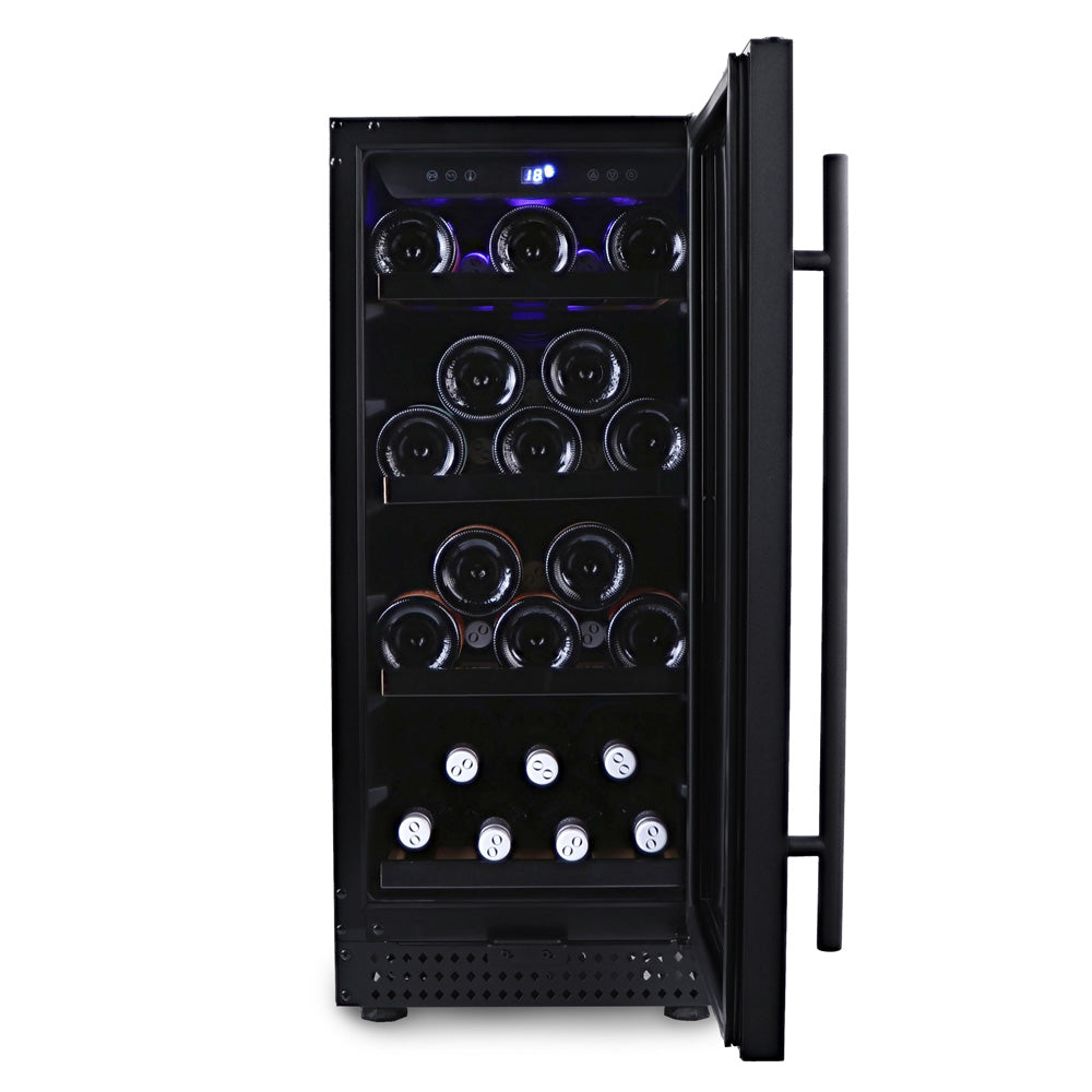 Husky Riserva 80L Dual Zone Wine Fridge in Matt Black (HUSWS33DMBZY)
