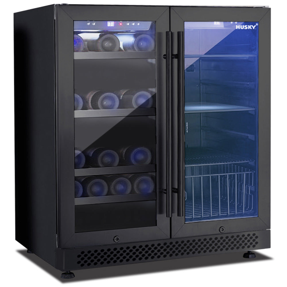 Husky Riserva Double Door Wine Fridge & Drinks Chiller in Matt Black (HUSWS66MBZY)
