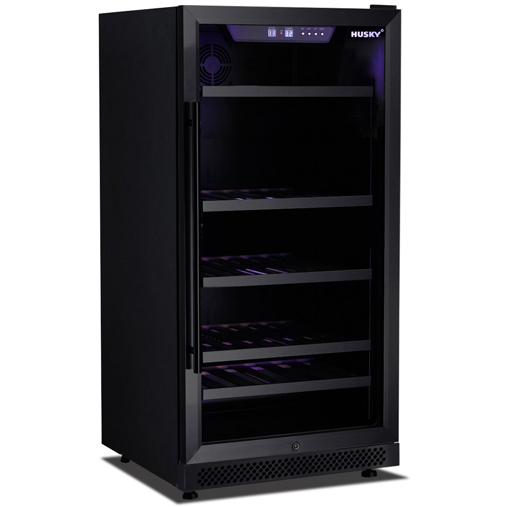 Husky Riserva 240L Dual Zone Freestanding Wine Fridge in Matt Black (HUSWS72DMBZY)