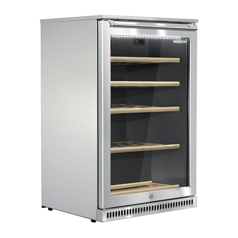 Husky Vino Pro Outdoor Wine Fridge With Anti-Condensation Door in Stainless Steel (HUSWSALFC1SS)