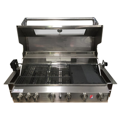 Smart 6 Burner Built-In Gas BBQ With Rotisserie & Rear Infrared Burner In Stainless Steel (601WB-W)