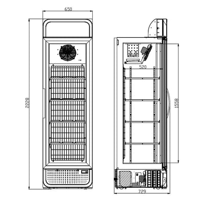 Husky 364L Single Glass Door Commercial Freezer in White (F5PRO-H-WH-AUHU)