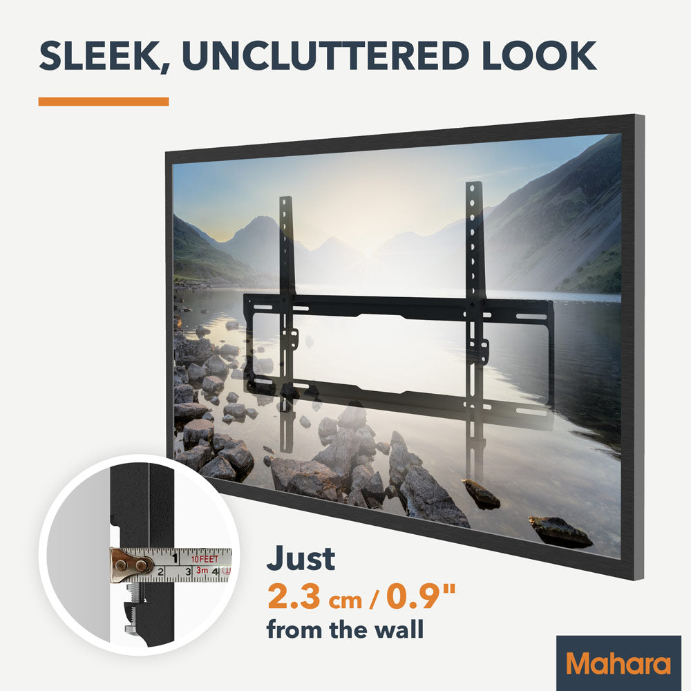 Mahara Low-Profile Flat/Fixed TV Wall Mount Bracket for 37" to 80" TV (MHLFW60-AU)