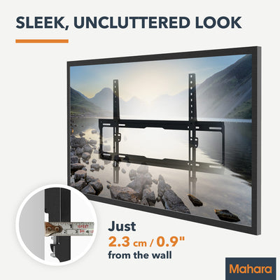 Mahara Low-Profile Flat/Fixed TV Wall Mount Bracket for 37" to 80" TV (MHLFW60-AU)