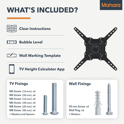 Mahara Full-Motion TV Wall Mount Bracket for 32" to 65" TV (MHLMP44-AU)