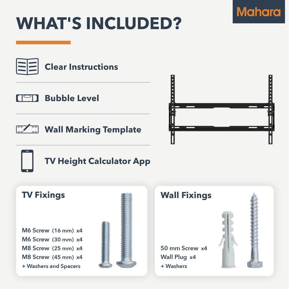 Mahara Tilting TV Wall Mount Bracket for 37" to 80" TV (MHLTT61-AU)