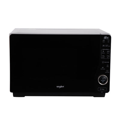 Whirlpool 30L 800W Flatbed Microwave & Grill with Inverter Technology In Black (MWF421BL)